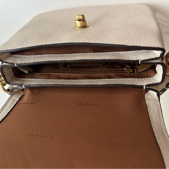 Coach Cassie Crossbody Bag Chalk Pebbled Leather Brass hardware - Picture 5 of 11